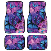 4 in 1 Butterfly Pattern Universal Printing Auto Car Floor Mats Set, HN063
